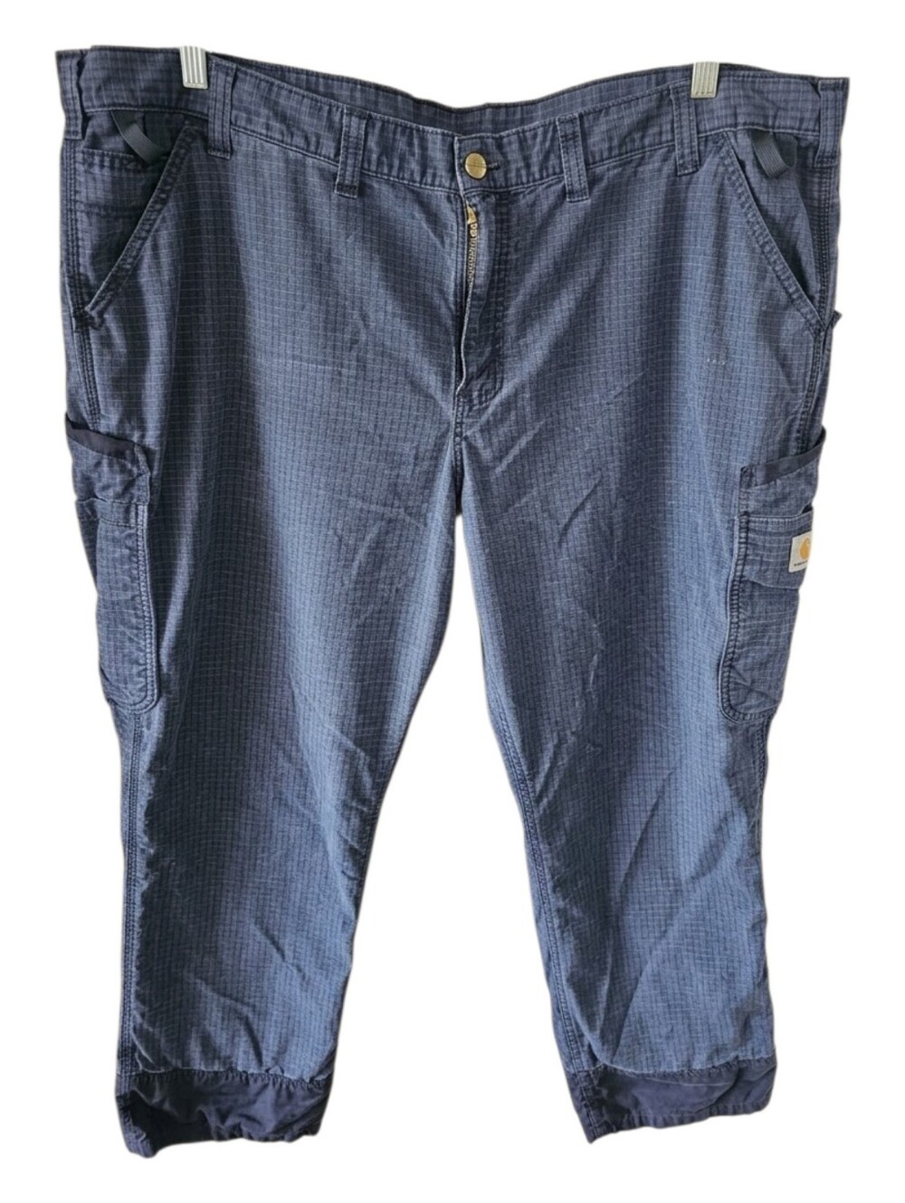 Carhartt Women's Blue Ripstop Cargo Capri Pants Plus Size 24W